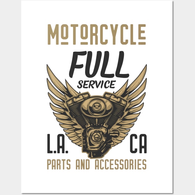 Full Service Motorcycle Wall Art by Verboten